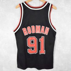 画像1: 90〜00's Champion CHCAGO BULLS USA製 "Dennis Rodman" メッシュゲームタンクトップ SIZE40 (1)