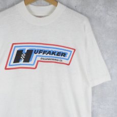 画像1: 70's USA製 "HUFFAKER ENGINEERING" 企業ロゴプリントTシャツ DEADSTOCK L (1)