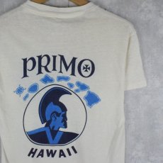 画像1: 60's Hanes "PRIMO HAWAII" 染み込みプリントTシャツ M (1)