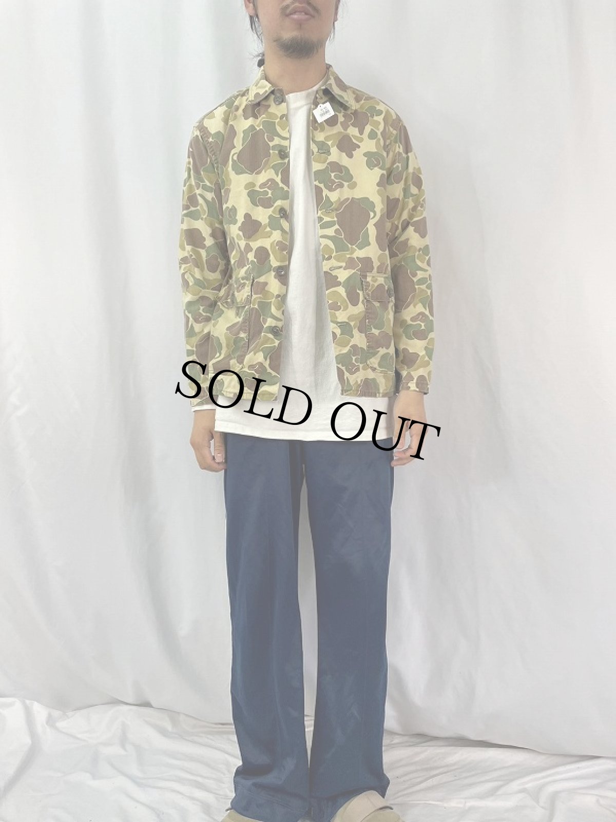 画像2: 70's ダックハンターカモ柄 カバーオール (2)