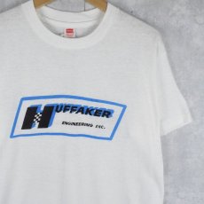 画像1: 70's USA製 "HUFFAKER ENGINEERING" 企業ロゴプリントTシャツ DEADSTOCK L (1)
