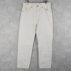 画像1: 90's Levi's 505 USA製 ホワイトデニムパンツ W33 (1)