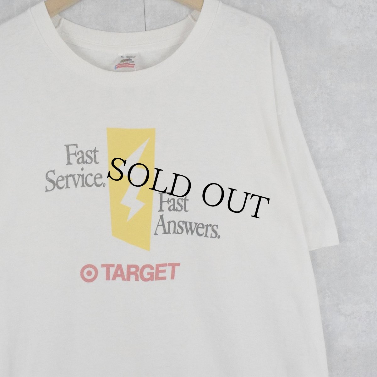 画像1: 90's TARGET USA製 "Fast Service. Fast Answers." 企業Tシャツ XL (1)