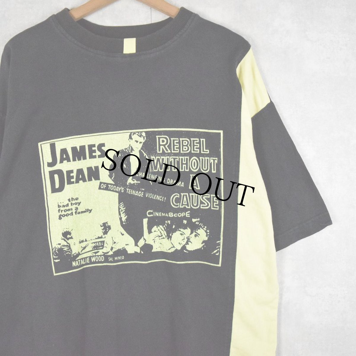 画像1: 90's JAMES DEAN USA製 "Rebel Without a Cause" ハリウッドスタープリント デザインTシャツ BLACK 2 (1)