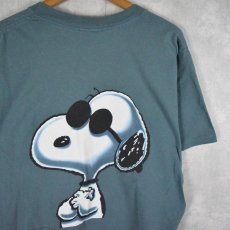 画像1: 90's SNOOPY USA製 "JOE COOL" キャラクターパロディプリントTシャツ L (1)