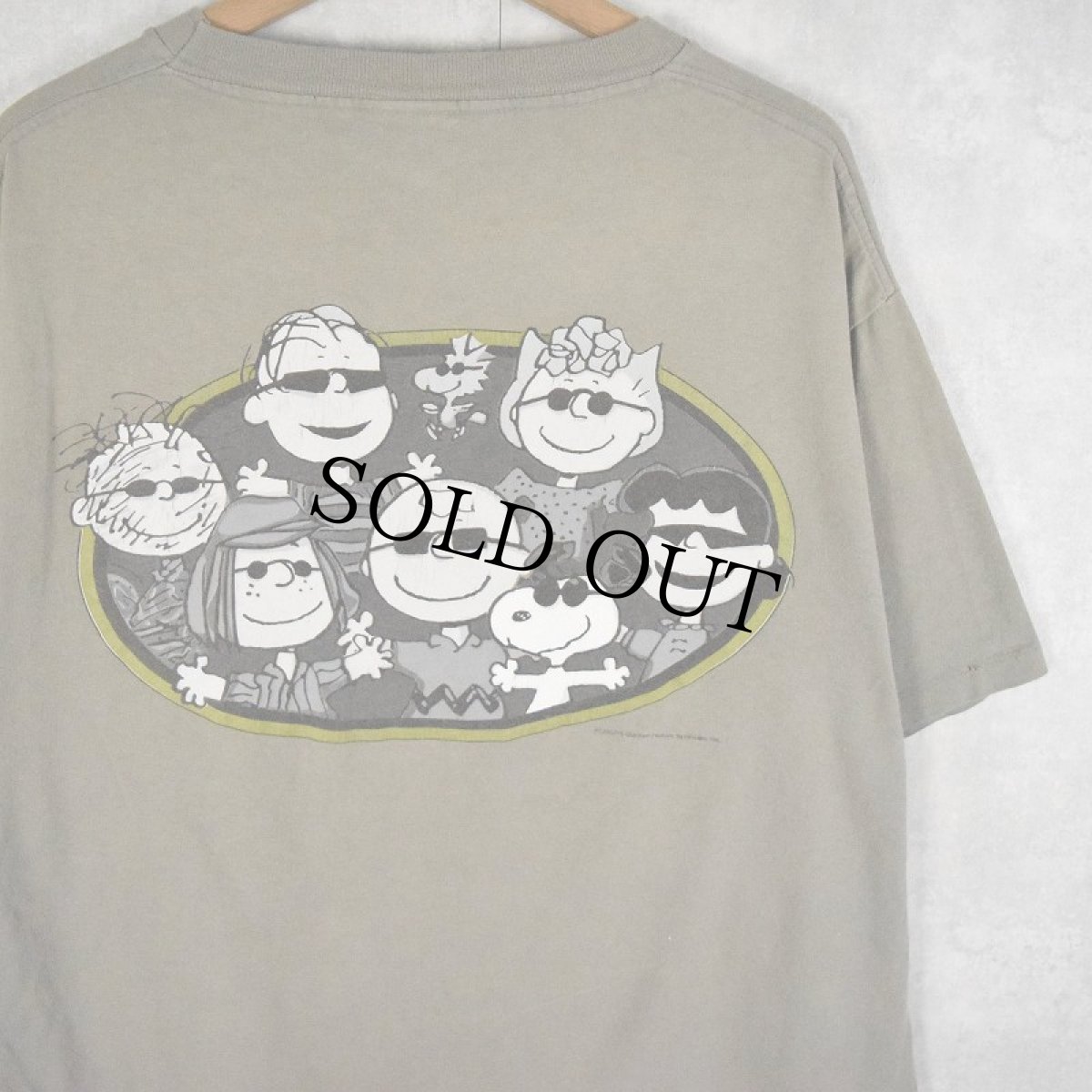 画像1: 90's PEANUTS USA製 キャラクターパロディプリントTシャツ XL (1)