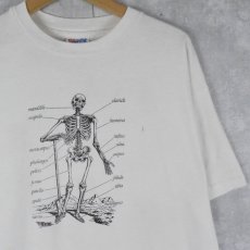 画像1: 90's SYNTHES USA製 "BORN'R'US" スカルプリントTシャツ XL (1)