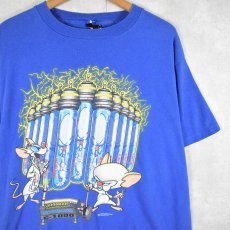 画像1: 90's WARNER BROS USA製 "Pinky and the Brain" キャラクタープリントTシャツ L (1)