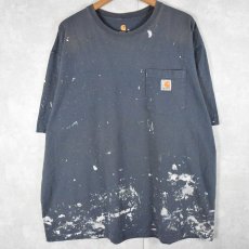画像1: Carhartt ペンキペイント ポケットTシャツ XL (1)