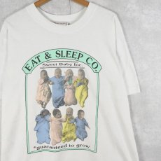 画像1: USA製 "EAT & SLEEP CO." 赤ちゃんフォトプリントTシャツ S (1)