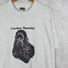 画像1: 90's USA製 "Cocker Spaniel" 犬プリントTシャツ XXL (1)