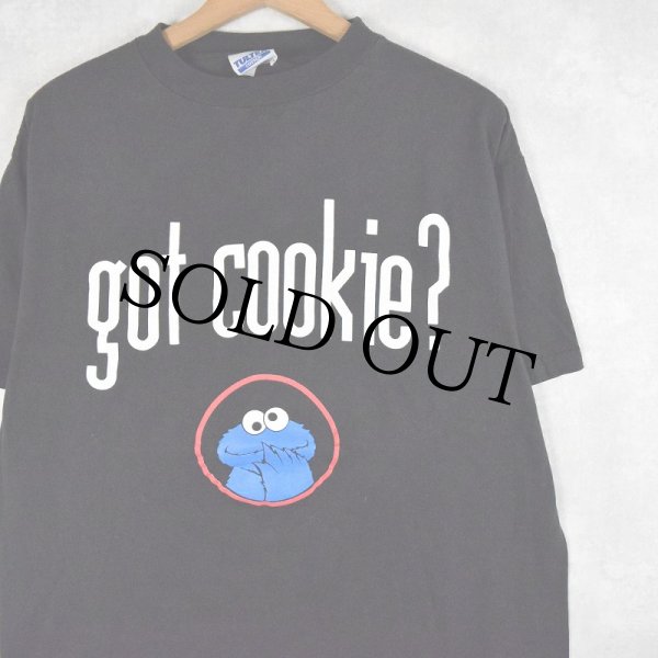 ボ*ブ様 【希少】90s クッキーモンスターパロディTシャツ 90s セサミストリート パロディ キャラクターTシャツ クッキー