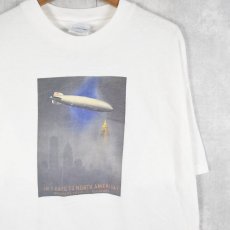 画像1: 90's Zeppelin USA製 "Hindenburg" 飛行船プリントTシャツ XL (1)