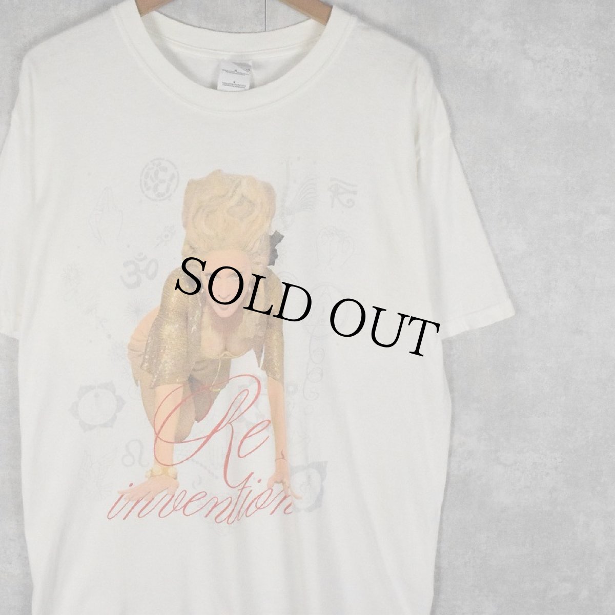 画像1: 00's MADONNA "The Re-Invention Tour 2004" ミュージシャンツアーTシャツ L (1)