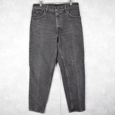 画像1: 80's Levi's 550 USA製 ブラックデニムパンツ W35 (1)