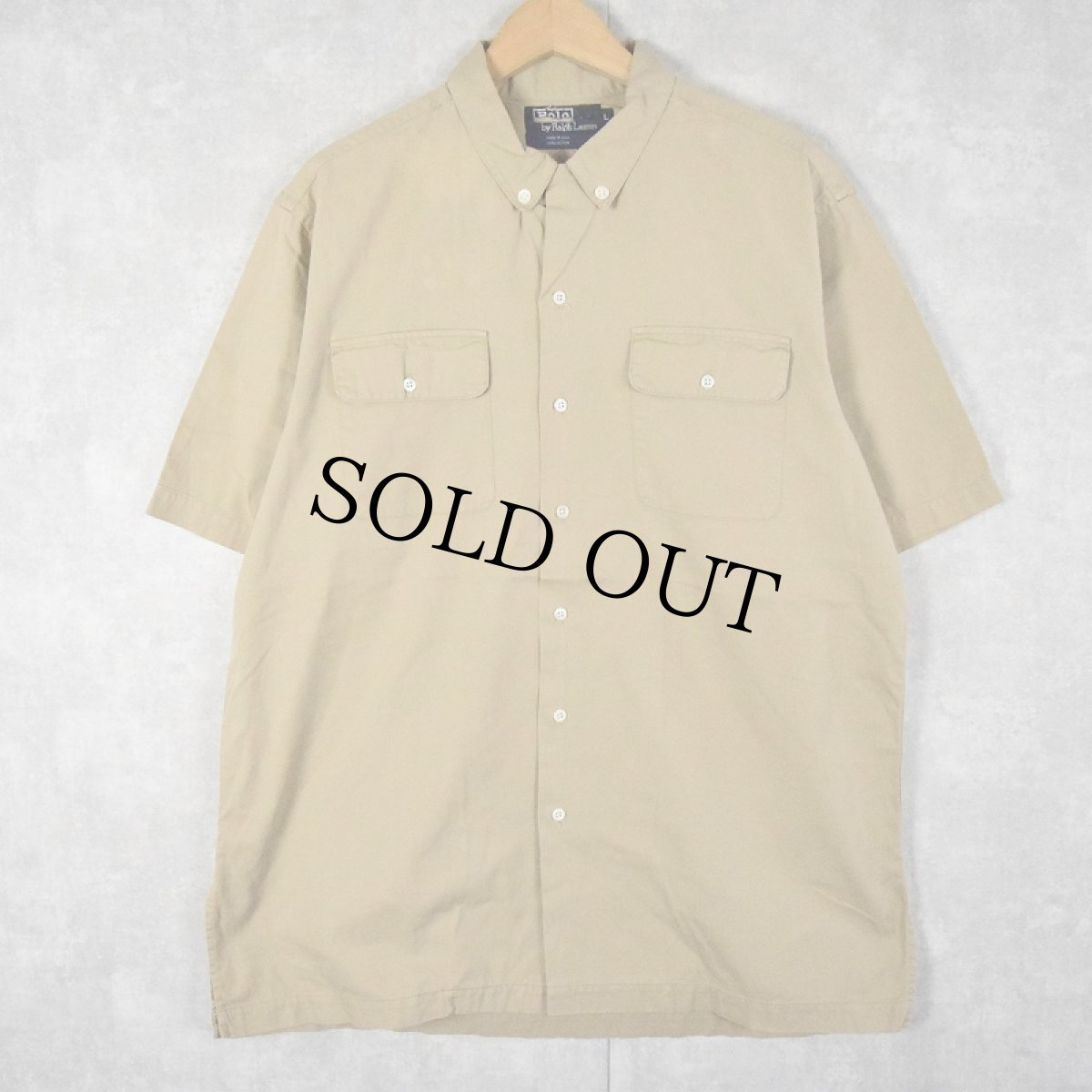 画像1: 90's POLO Ralph Lauren USA製 コットンボタンダウンシャツ L (1)