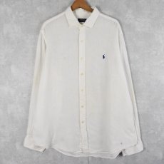画像1: POLO Ralph Lauren リネンシャツ XL (1)