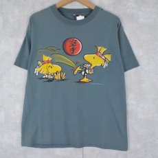 画像1: 90's PEANUTS WOODSTOCK USA製 "空手" キャラクターTシャツ M (1)