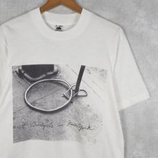 画像1: 90's USA製 "A Bicycle In New York" フォトプリントTシャツ DEADSTOCK M (1)