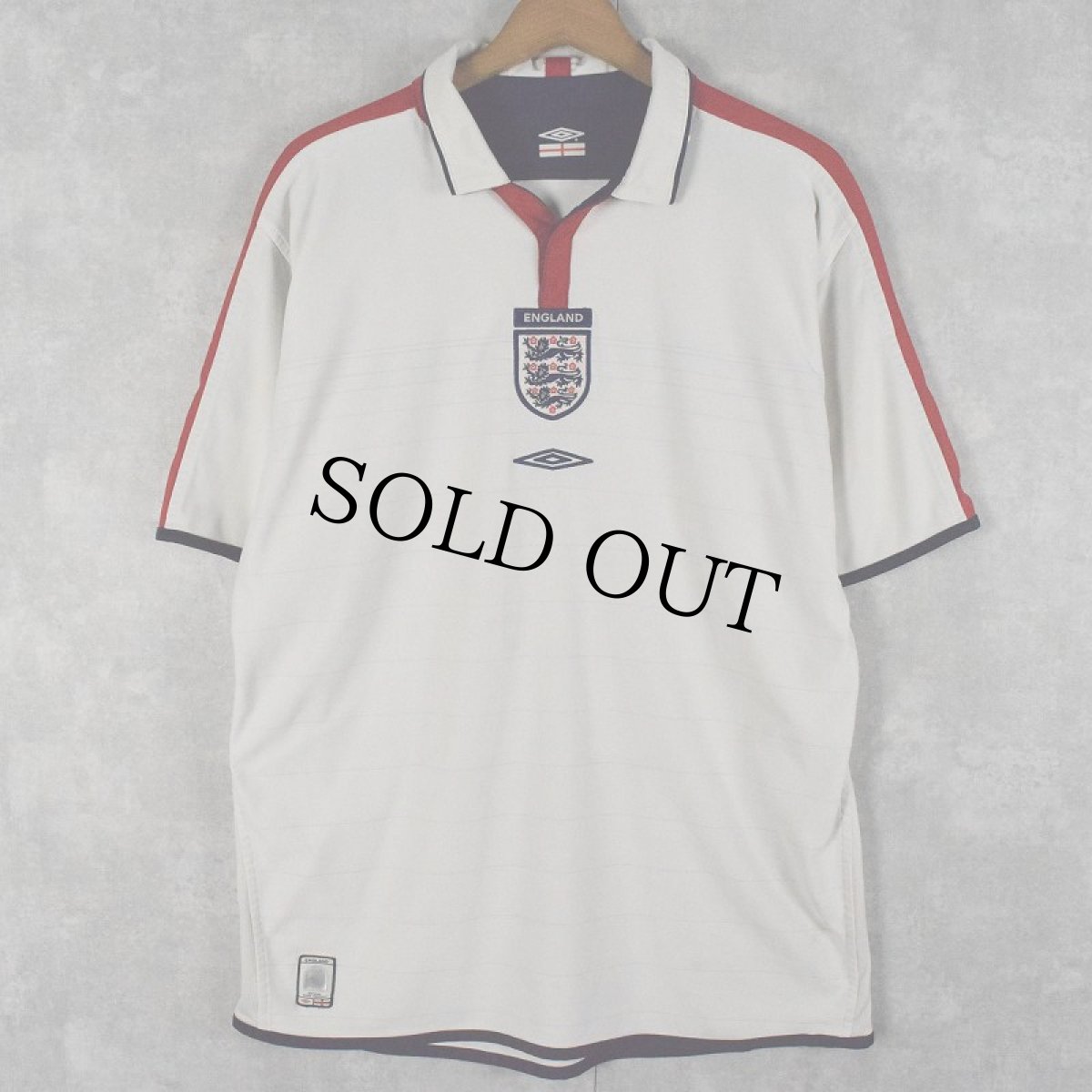 画像1: UMBRO England サッカーユニフォームシャツ L (1)