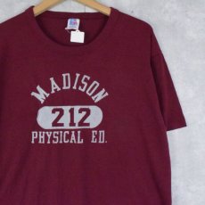 画像1: 80's RUSSELL ATHLETIC USA製 "MADISON PHYSICAL ED." プリントTシャツ L (1)