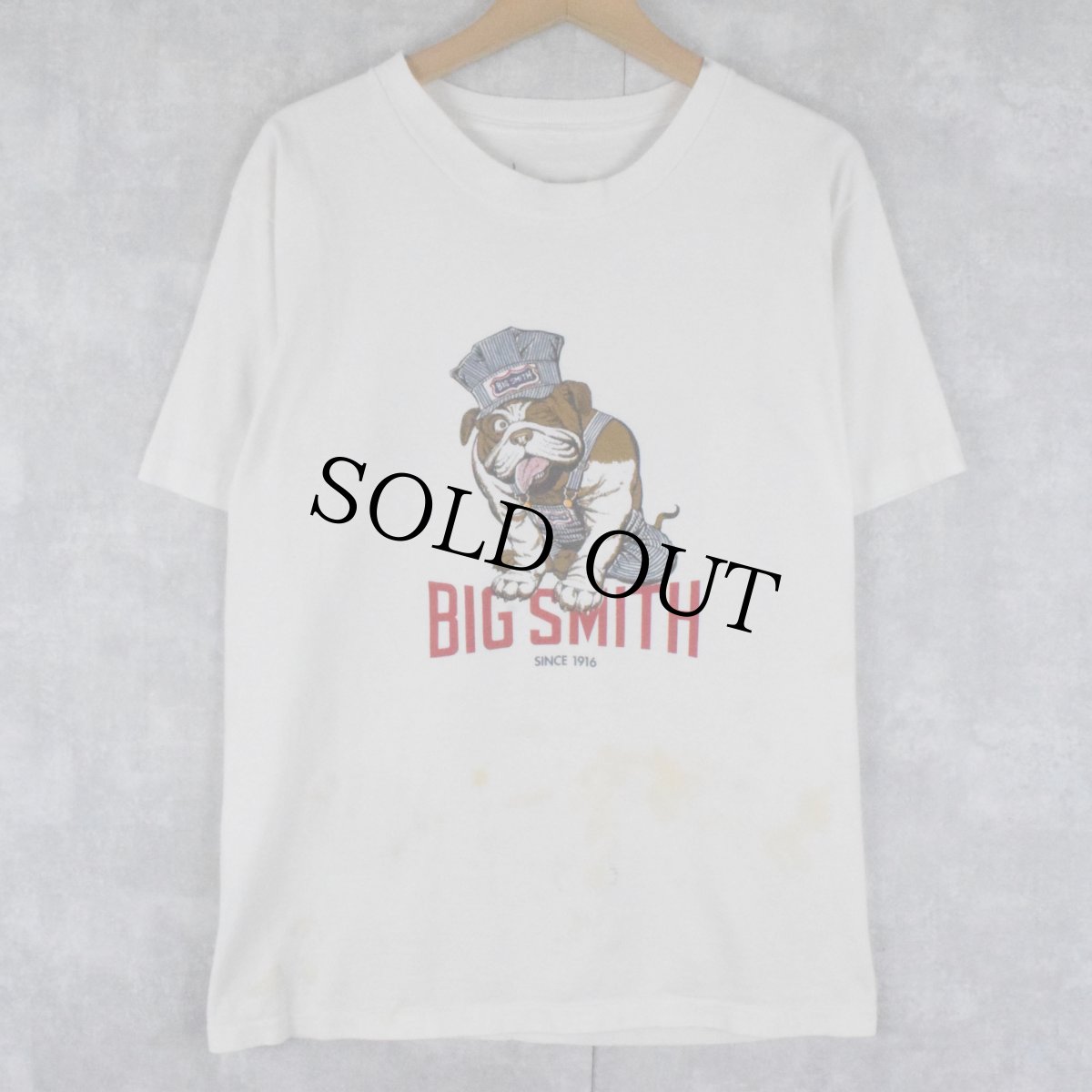 画像2: 90's BIGSMITH ブルドッグプリントTシャツ (2)