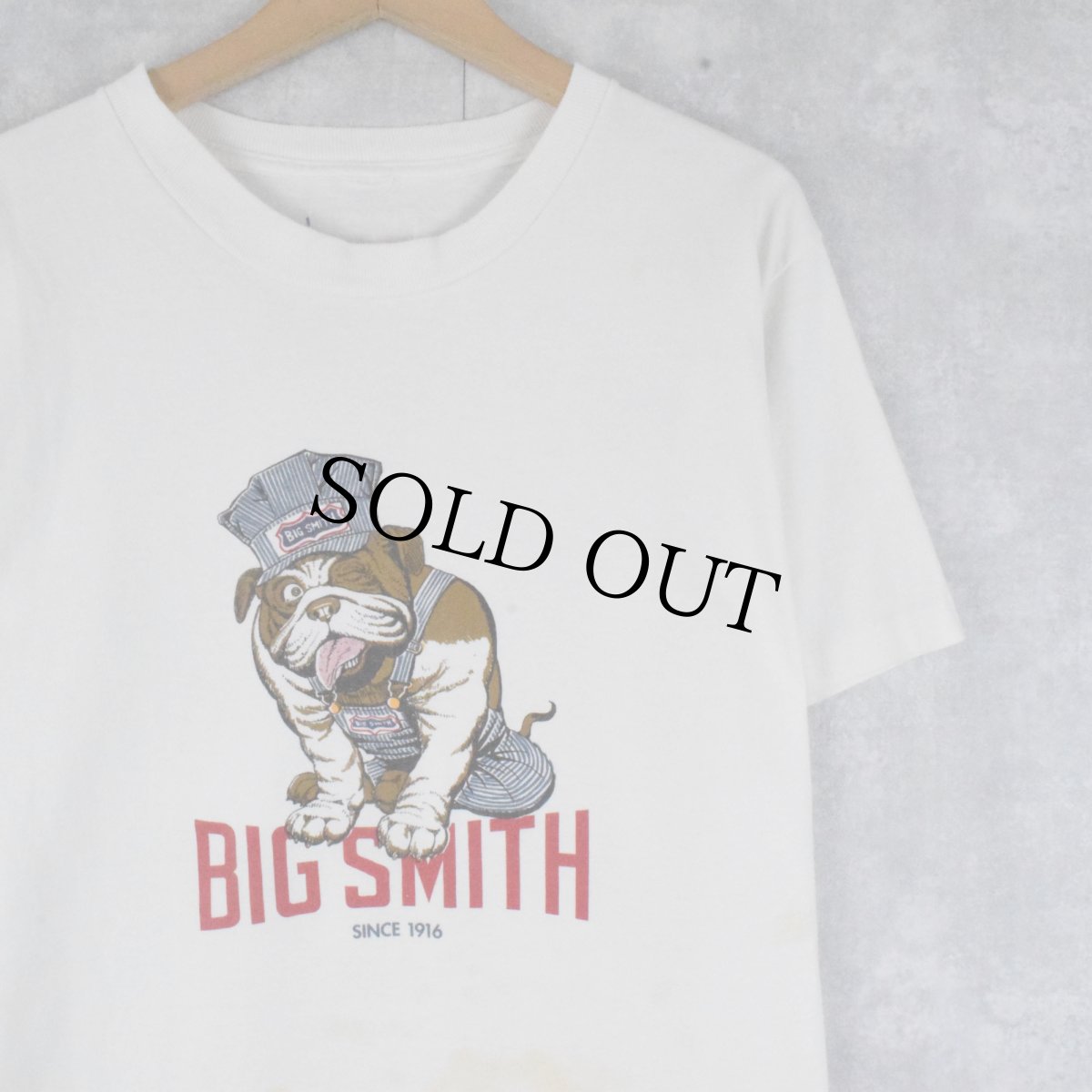 画像1: 90's BIGSMITH ブルドッグプリントTシャツ (1)