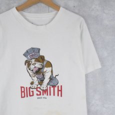 画像1: 90's BIGSMITH ブルドッグプリントTシャツ (1)