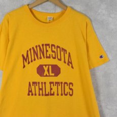 画像1: 80's Champion トリコタグ USA製 "MINNESOTA ATHLETICS" プリントTシャツ XL (1)