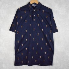 画像1: POLO Ralph Lauren "EXCLUSIVE OF TRIM" ゴルフ柄 コットンシャツ M (1)