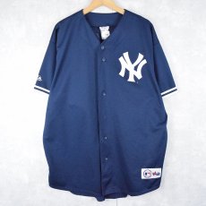 画像1: Majestic "JETER 2" ロゴ入り メッシュベースボールシャツ (1)