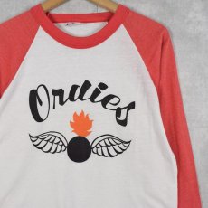 画像1: 80's USA製 "Ordies" プリントラグランTシャツ M (1)