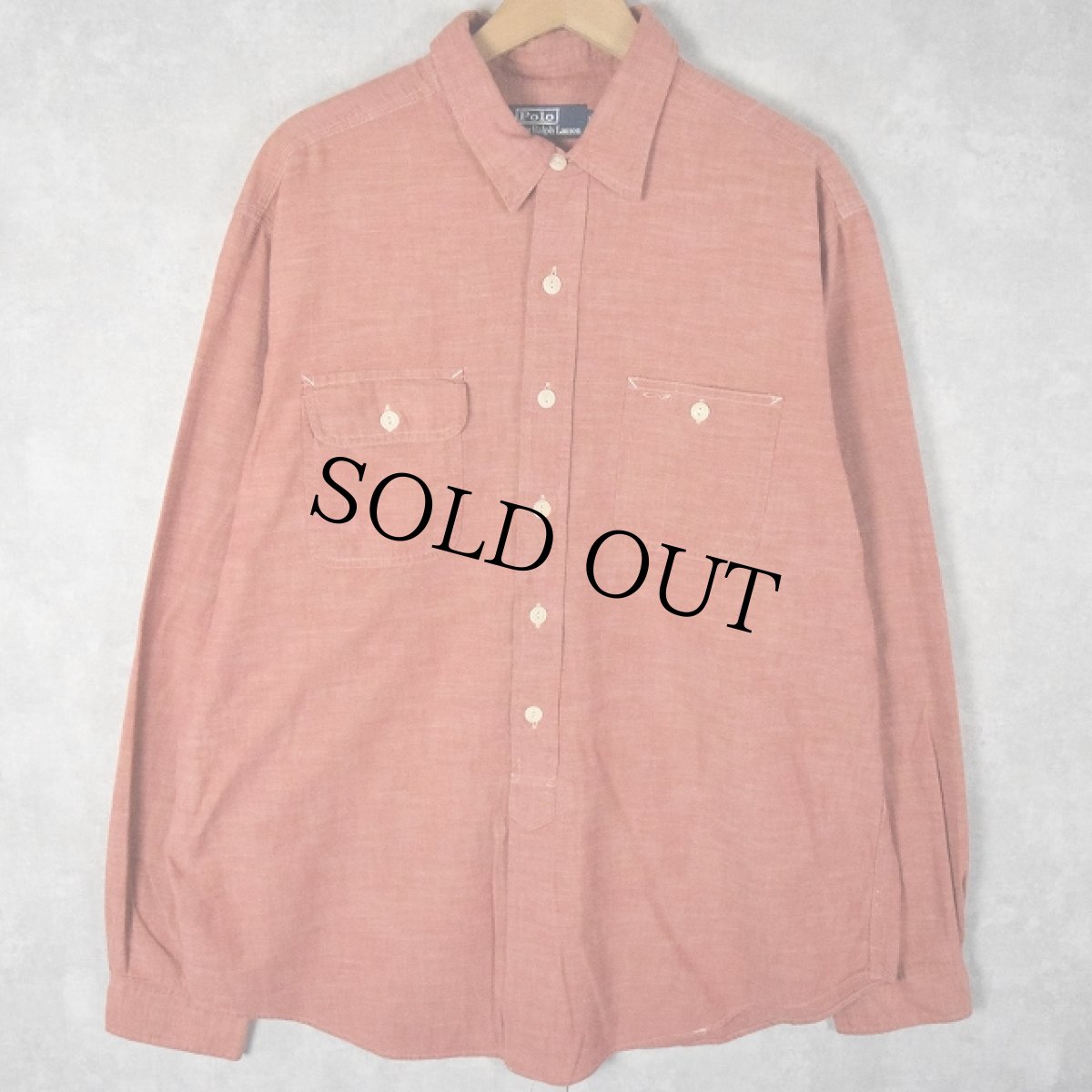 画像1: POLO Ralph Lauren シャンブレーシャツ XL (1)
