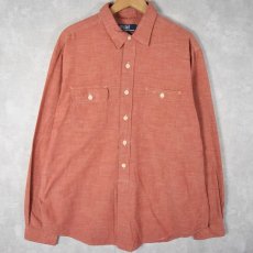 画像1: POLO Ralph Lauren シャンブレーシャツ XL (1)
