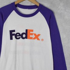 画像1: FedEx ロゴプリントラグランTシャツ (1)