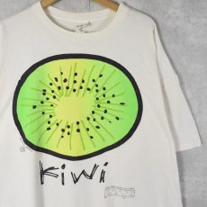 画像1: 90's GRAVITY GRAPHICS USA製 "Kiwi" フルーツイラストTシャツ XXL (1)