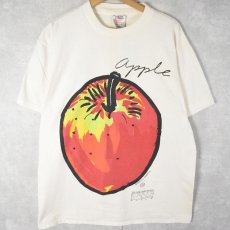 画像1: 90's GRAVITY GRAPHICS USA製 "apple" フルーツイラストTシャツ XL (1)