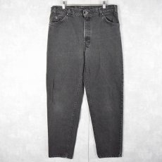 画像1: 90's Levi's 550 USA製 ブラックデニムパンツ W35 (1)