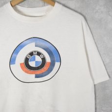画像1: 90's BMW USA製 自動車メーカー ロゴプリントTシャツ XL (1)