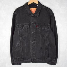 画像1: Levi's ブラックデニムジャケット XL (1)