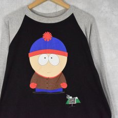 画像1: 90's SOUTH PARK USA製 キャラクタープリント ラグランTシャツ (1)