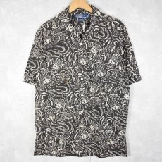 画像1: POLO Ralph Lauren "CLAYTON" 総柄オープンカラーシャツ S (1)