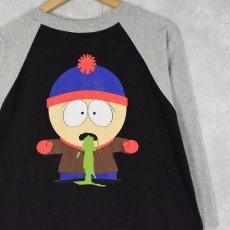 画像2: 90's SOUTH PARK USA製 キャラクタープリント ラグランTシャツ (2)