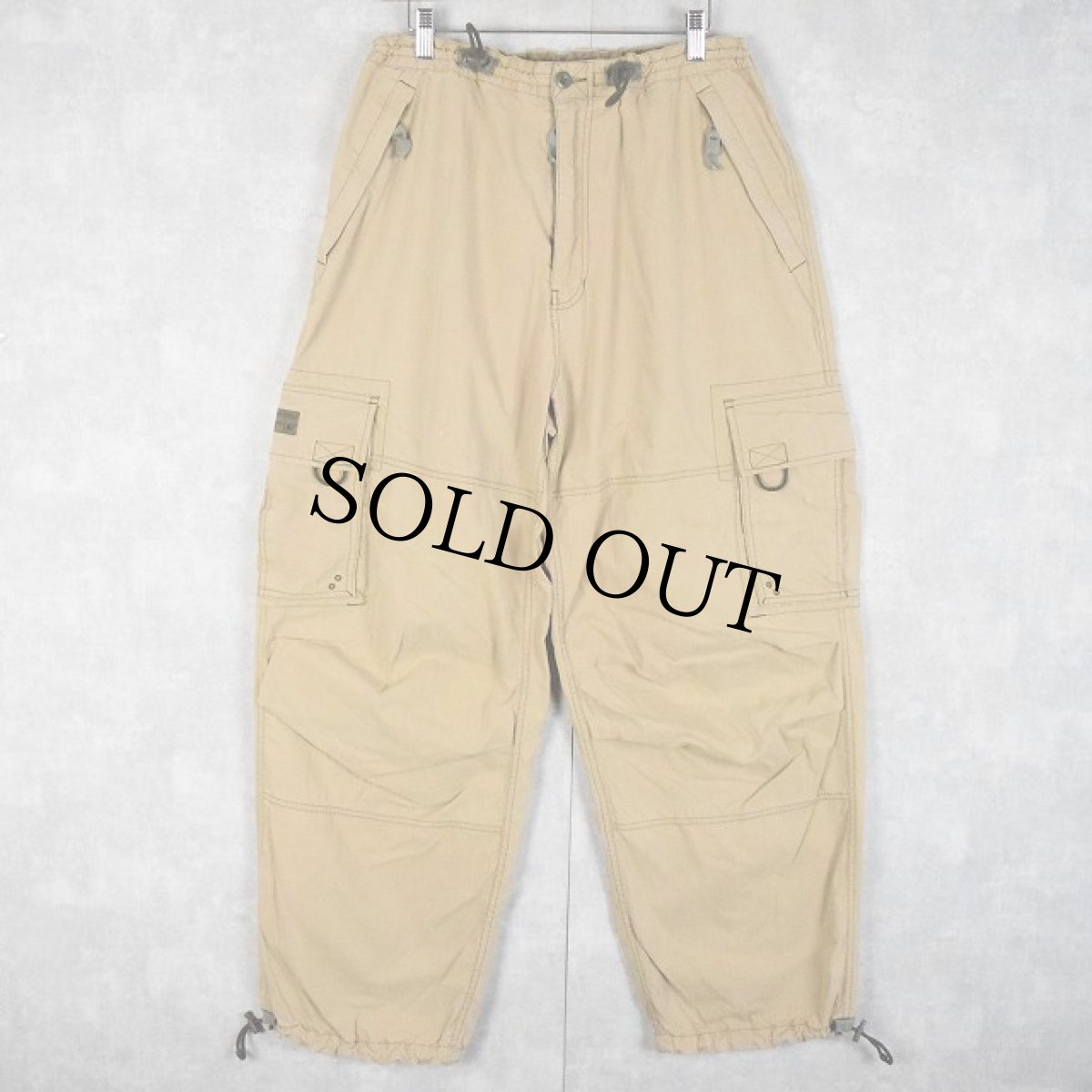 画像1: ABERCROMBIE＆FITCH コットン×ナイロンカーゴパンツ L (1)