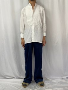 画像2: Charvet FRANCE製 "スクエアカット×ブザム×ダブルカフス" ドレスシャツ SIZE39 (2)