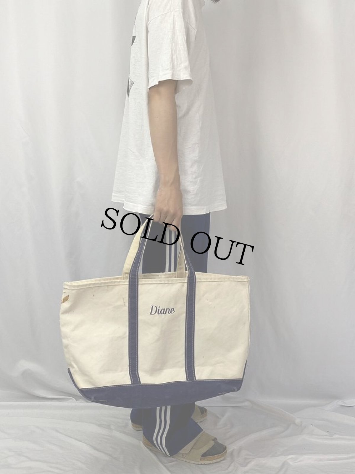 画像2: L.L.Bean USA製 "BOAT AND TOTE" 刺繍入り キャンバストートバッグ (2)