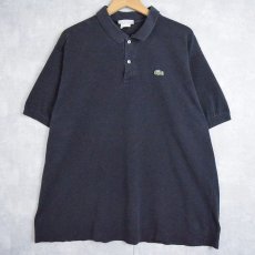 画像1: 70〜80’s CHEMISE LACOSTE FRANCE製 ロゴワッペンポロシャツ BLACK SIZE8 (1)