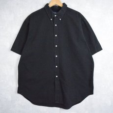 画像1: Ralph Lauren "CLASSIC FIT" シアサッカーボタンダウンコットンシャツ BLACK XXL (1)