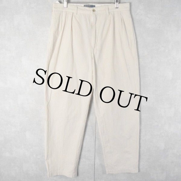 古着 90s Polo Ralph Lauren ストライプ ウール タック ワイド