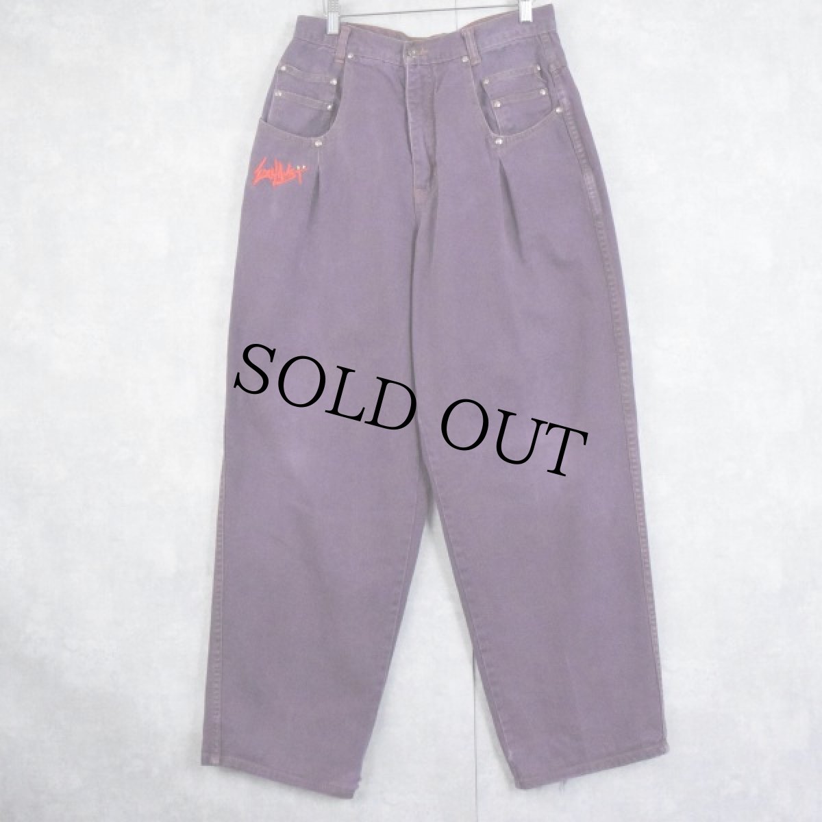 画像1: 90's〜 EXHAUST JEANS デザインカラーデニムパンツ W31 (1)